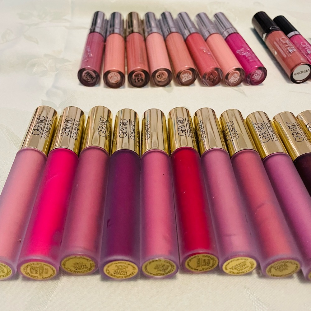Liquid lipstick bundle of GERARD COSMETICS, COLOURPOP, OFRA and others